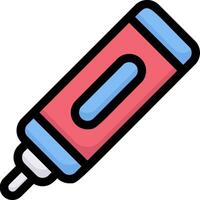 A red and blue pen with a blue tip vector