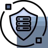 A shield with a computer in it vector