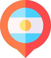 Map pin with flag of argentina vector
