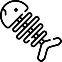 A fish skeleton with a cross on it vector