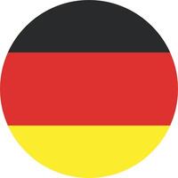 The german flag in a circle vector