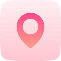 A pink location marker icon on a white background vector