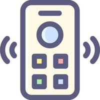 A phone with a remote control icon vector
