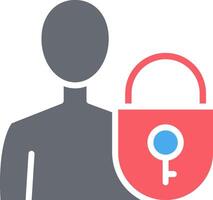 A person holding a key and a padlock vector