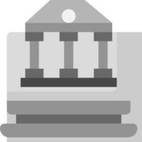 A building with columns and a clock icon vector