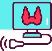 A computer monitor with a heart on it vector