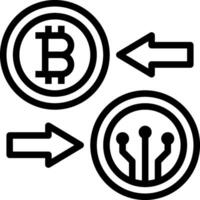 Bitcoin and ether icon vector