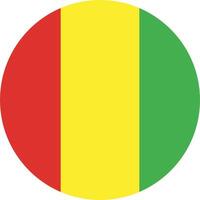 The flag of mali in a circle vector