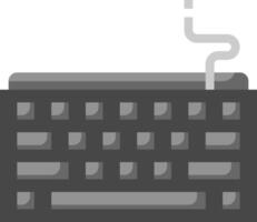 A black and white image of a keyboard with a cigarette vector