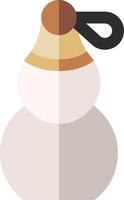 A white and brown bottle with a black handle vector