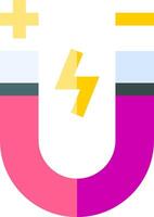 The u logo with a lightning bolt and a yellow and pink color vector