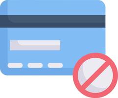 Credit card icon with no sign vector