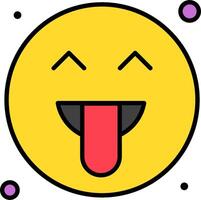 A yellow smiley face with a tongue sticking out vector