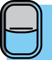 A blue and gray container with a lid vector