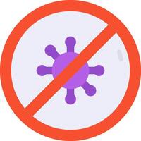 A no sign with a virus on it vector