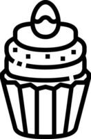 Cupcake icon on a white background vector