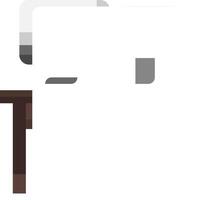 A white table with a chair and a lamp vector