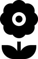A black and white flower with a white center vector