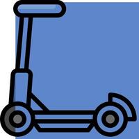 A blue scooter with a blue handle vector