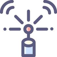 A wireless device with a light and a bottle vector