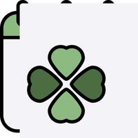 A calendar with four leaf clovers on it vector