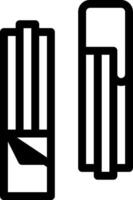 Two black and white icons of a pair of scissors vector