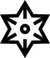 A black and white star with a star in the center vector