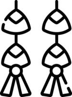 Two bell shaped objects with a white background vector