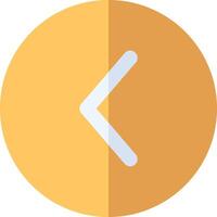 A yellow circle with an arrow pointing to the left vector