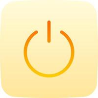 An orange power button icon on a yellow background vector