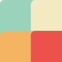 A square with four different colors on it vector