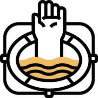A hand reaching out to the water vector