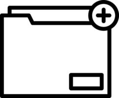 File folder icon with a plus sign vector