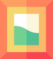 A square with a green and yellow background vector