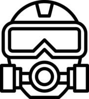 A gas mask icon on a white background vector