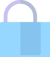 A blue lock with a purple handle vector