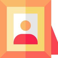 A flat icon of a person in a frame vector