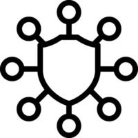 A shield with many circles around it vector