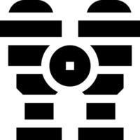 A black and white icon of a person with a camera vector