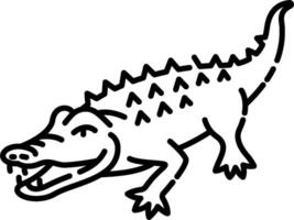 Crocodile coloring pages free download vector