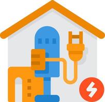 Home automation with smart plugs vector