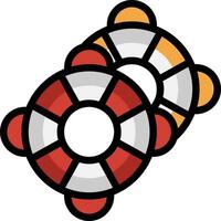 A life preserver with two circles on it vector