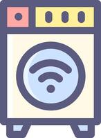 A wifi icon on a washing machine vector