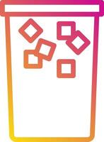 A colorful trash can with squares in it vector