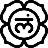 The chakra symbol is shown in a black and white image vector