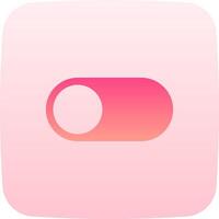 A pink button with a circle on it vector