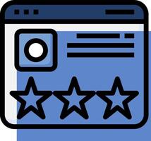A star rating icon on a computer screen vector