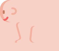 A cartoon baby with a smile on its face vector