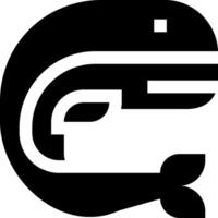 A black and white logo of a whale vector