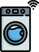 Wifi washing machine icon vector